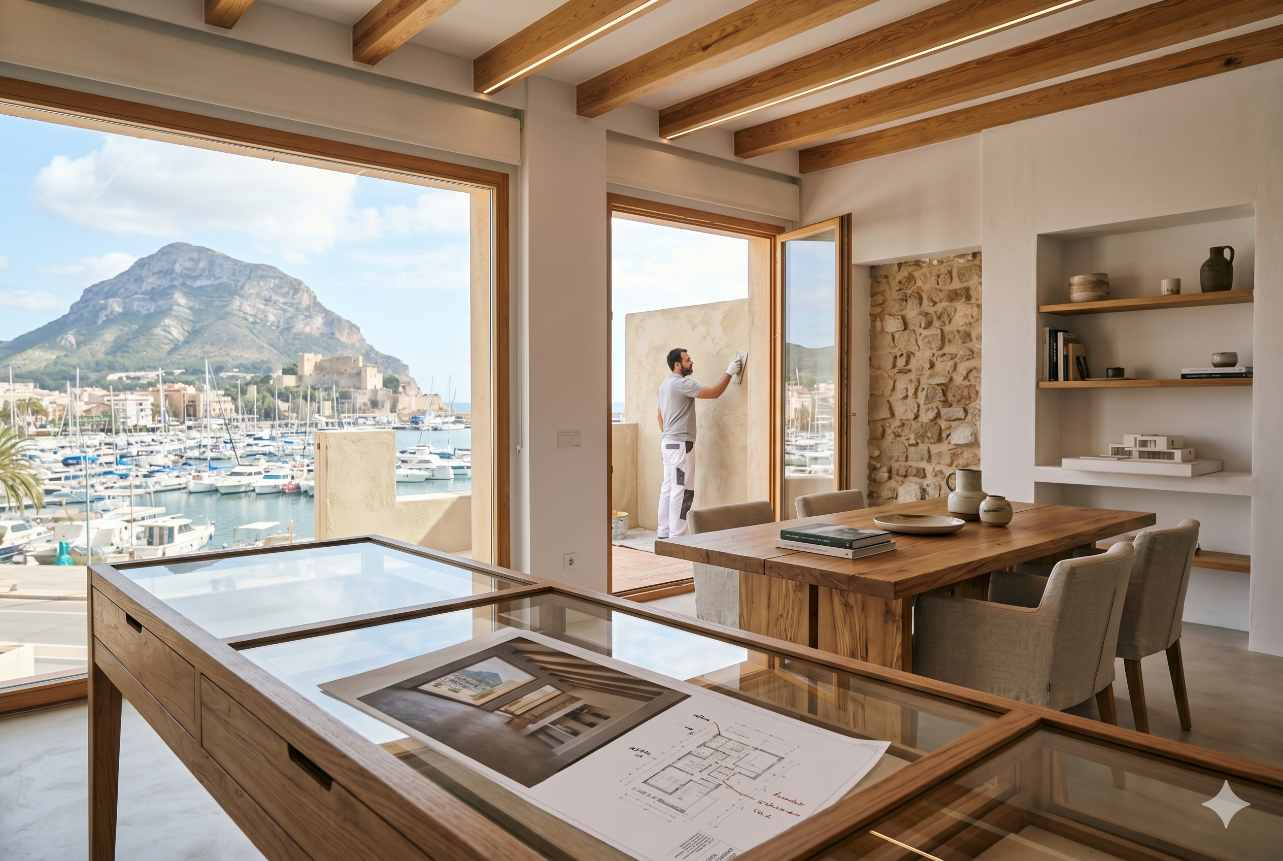 Reforma integral de casa de campo antigua transformada en villa de diseño mediterráneo en Denia por Contrapunto.